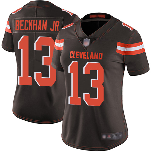 Cleveland Browns Odell Beckham Jr Women Brown Limited Jersey 13 NFL Football Home Vapor Untouchable